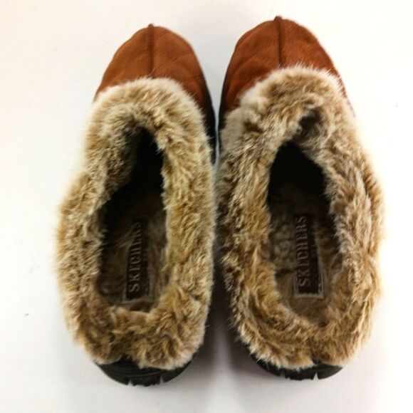 Skechers Fortress Clog/Slipper Suede Faux Fur Lined Chunky Women's 7.5.......... - Picture 7 of 11